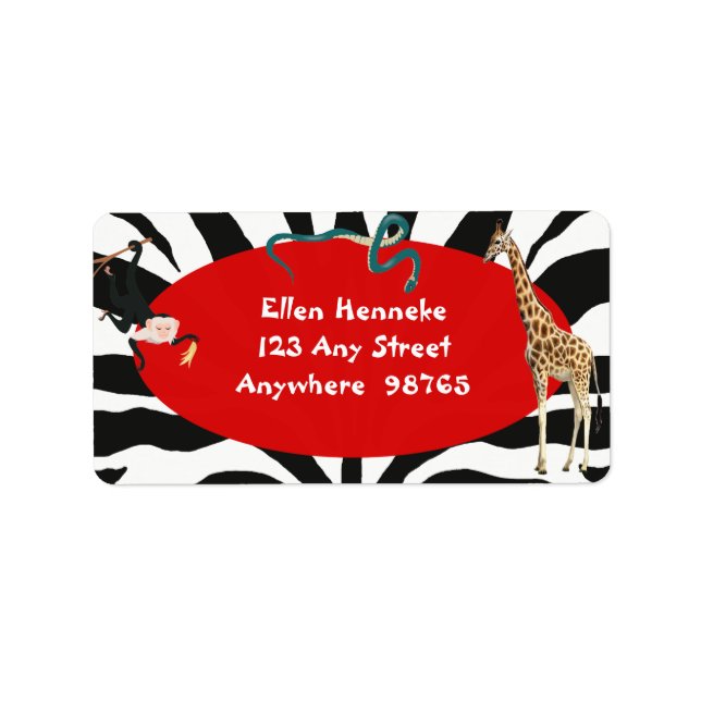 Safari Adressetikett (Framsidan)