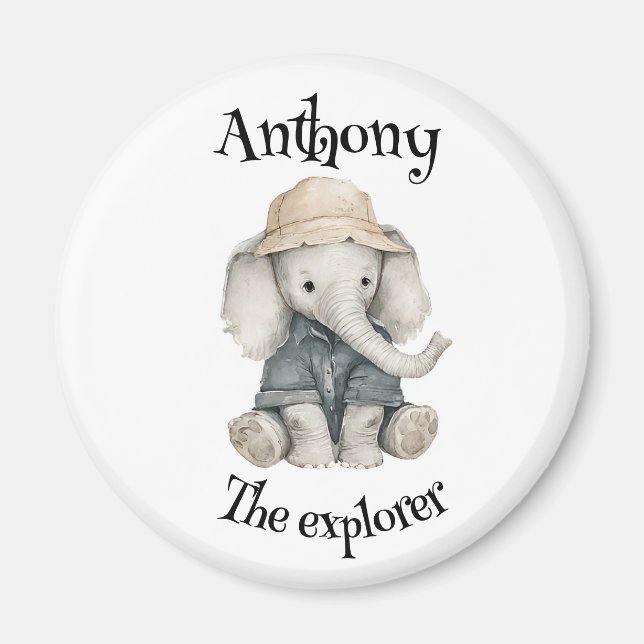 Safari Adventure Babies | Cute Watercolour Animals Magnet (Framsidan)