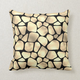 Safari African Champaigne Guld Zebra Animal Skin Kudde