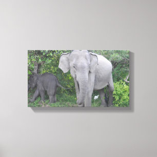 Safari Afrika Adworthy Cute Mod Elephants Canvastryck