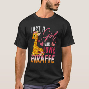 Safari Afrika Djur Zoo Vakt Kvinnor Flickor Giraf T Shirt