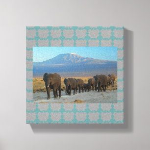 Safari Afrika Elephants Canvastryck