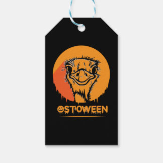 Safari Afrika serengeti wildlife halloween Ostrich Presentetikett