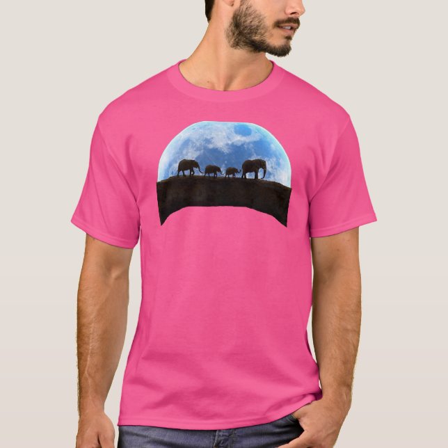 Safari Afrika Vilda djur Zoo Elephant T Shirt (Framsida)