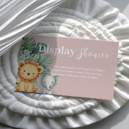 Safari Animal Baby Shower Visning dusch Visitkort