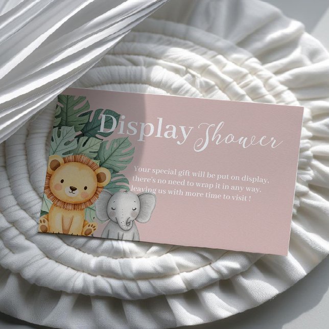Safari Animal Baby Shower Visning dusch Visitkort (Skapare uppladdad)