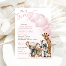 Safari animal Boho Oh Baby Shower