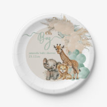 Safari animal Boho Oh Boy Baby Shower