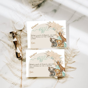 Safari animal Boho Oh Boy Shower-bladet Tilläggskort