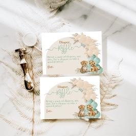 Safari animal Boho Oh Boy Shower Diaper Tilläggskort