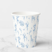 Safari Animal Dusty Blue Toile Pojke Shower