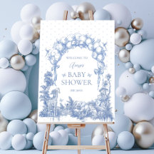 Safari Animal Dusty Blue Toile Pojke Shower