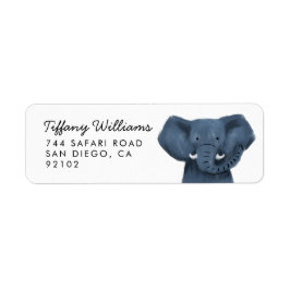 Safari Animal Elephant Return Address Label Returadress Etikett