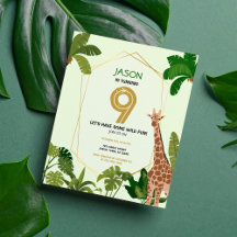 Safari Animal Giraffe Budget Birthday Call