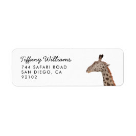 Safari Animal Giraffe Return Address Label Returadress Etikett