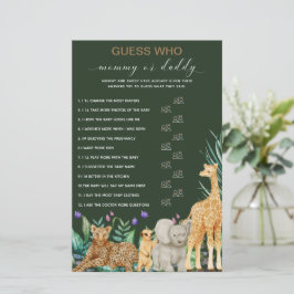Safari Animal Greenery Baby Shower Gissa