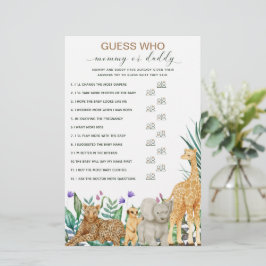 Safari Animal Greenery Baby Shower Gissa