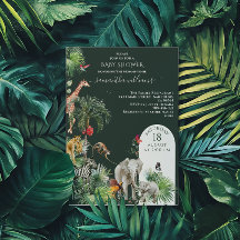 Safari Animal Jungle Greenery Tropical Baby Shower