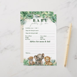 Safari Animal Jungle Grönt & Guld babyduschspel