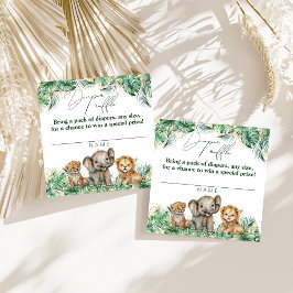 Safari Animal Jungle Grönt & Guld boy diaper Tilläggskort