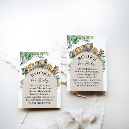 Safari Animal Jungle Modern Baby Shower bokar Tilläggskort
