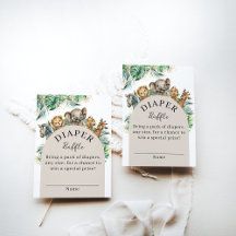 Safari Animal Jungle Modern Baby Shower-kalender