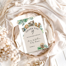 Safari Animal Jungle Modern Baby Shower Tack Kort