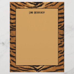 Safari Animal Print Black and Tan Tiger Papper