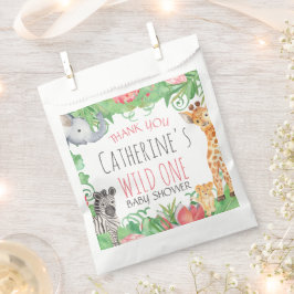 Safari Animal Topical Blommigt Baby Shower Tack