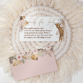 Safari Animal Tropical Blommigt Girl Bokar för Bab Tilläggskort