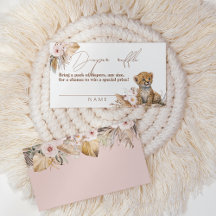 Safari Animal Tropical Blommigt Girl Diaper Raffle