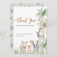 Safari Animal Vild en Pojke Shower