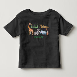 Safari Animal Vild Sak Birthday Personlig T Shirt