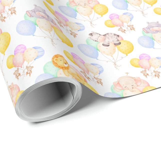 Safari Animal Wrapping Papper Presentpapper (Rullad Hörn)