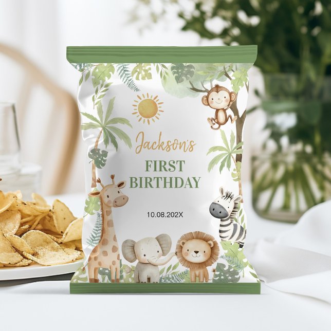 Safari Animals 1:a födelsedag i Chip Reklamblad (Skapare uppladdad)