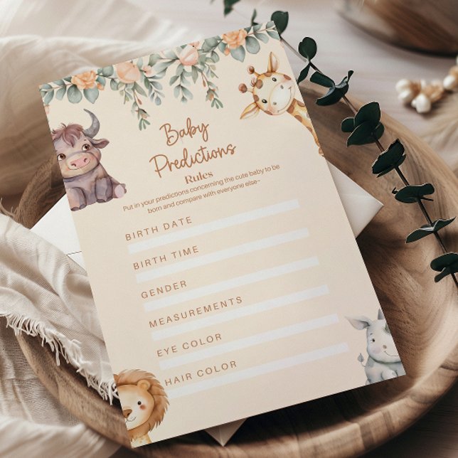 Safari Animals Baby Predictions (Skapare uppladdad)