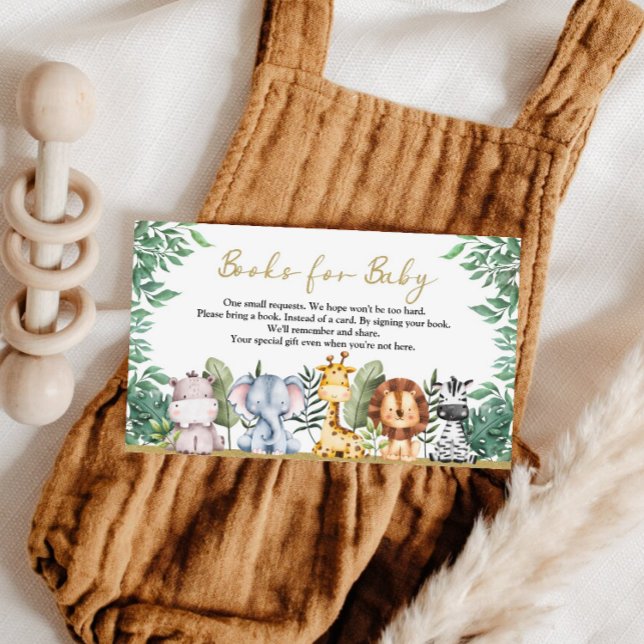Safari Animals Baby Shower Bok för Baby djurutrymm Tilläggskort (Skapare uppladdad)