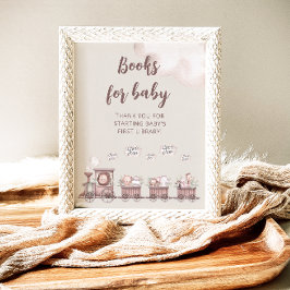 Safari Animals Baby Shower Bokar för Baby Poster