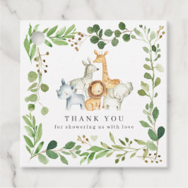 Safari Animals Baby Shower Favor Tags | Gift Tags Gåvor Etiketter