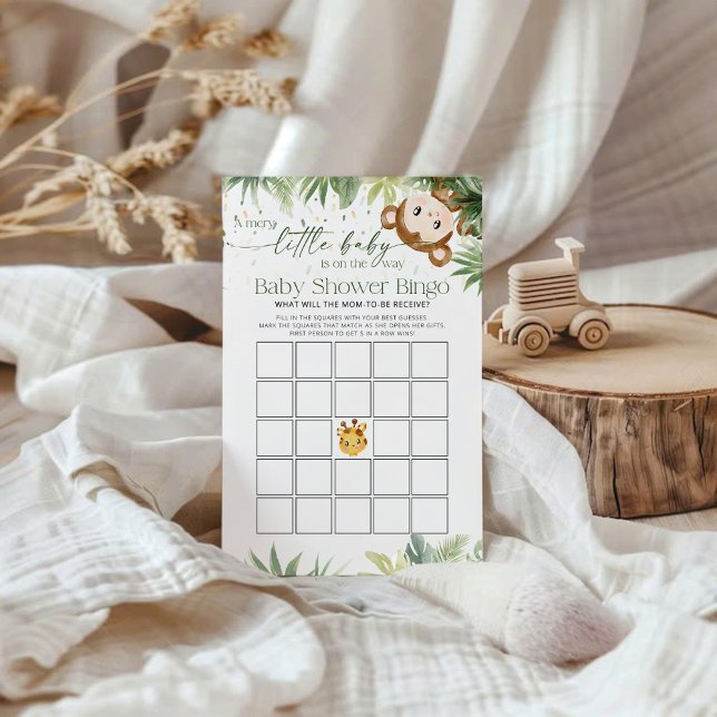 Safari Animals Baby Shower Game BINGO (Skapare uppladdad)