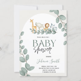 Safari animals Baby Shower-inbjudan Inbjudningar
