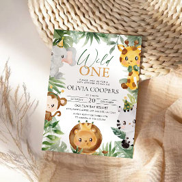 Safari Animals Baby Shower-inbjudan Spara Datumet