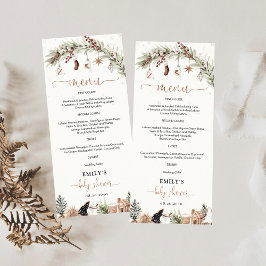 Safari Animals Baby Shower Menu Meny