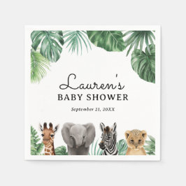 Safari Animals Baby Shower Pappersservett