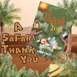 Safari Animals Baby Shower Tack Kort
