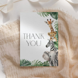 Safari Animals Baby Shower Tack Kort