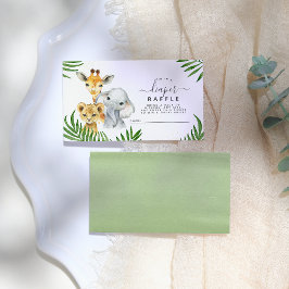 Safari Animals babyskor Diaper Raffle Tilläggskort