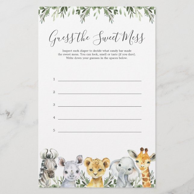 Safari Animals babyskor gissar att det söta  (Framsida)