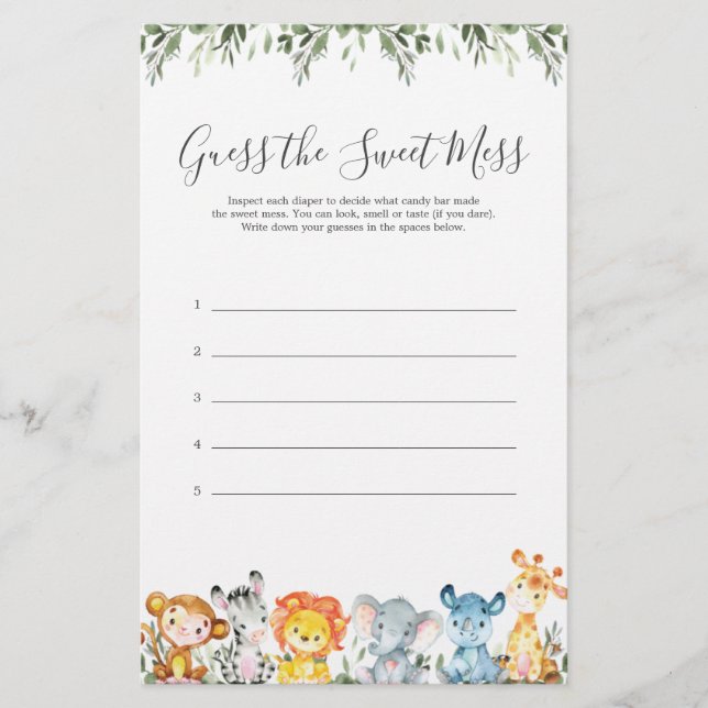 Safari Animals babyskor gissar att det söta  (Framsida)