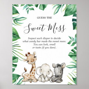 Safari Animals babyskor gissar att det söta  Poster